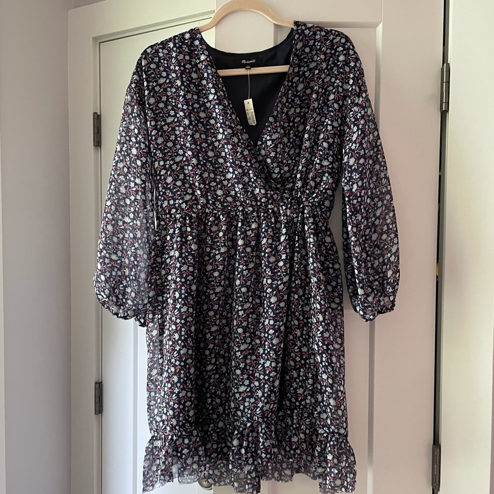 Madewell Tie-Waist Midi Dress in Harvest Vine